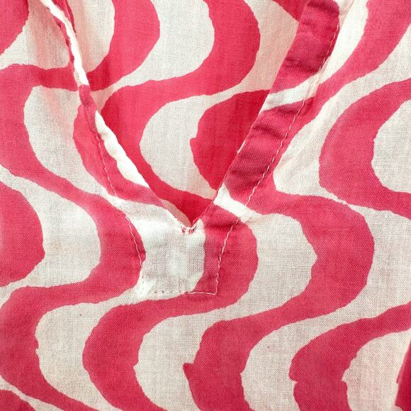 Roberta Roller Rabbit Size‎ Medium Long Sleeve Cotton Dress Tunic Cover Up Pink - Picture 3 of 8